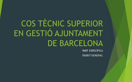 Picture of TSGABE-Tècnic Superior Gestió, Ajuntament de Barcelona, part específica de ÀMBIT GENERAL