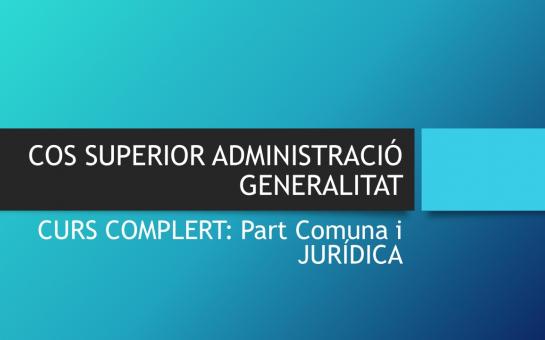Picture of CURS COMPLERT COS SUPERIOR ADMINISTRACIÓ GENERALITAT-JURÍDIC