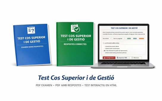 LLibre Tests de Superior i Gestió amb 937 preguntes OFICIALS